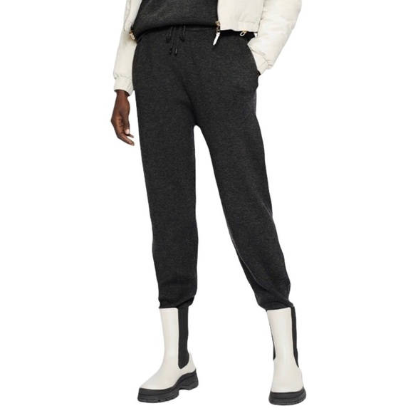 Ted Baker Luciiyy Drawstring Knit Joggers Pants Charcoal Gray Size 1 Loungewear - Picture 1 of 12